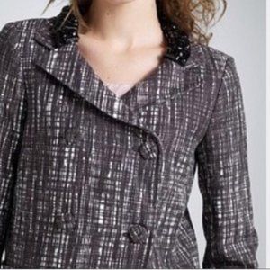 J. Crew Collection Double Breasted Blazer Size 2 - Jeweled Collar Party / Office